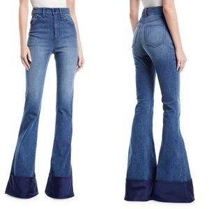 Brandon Maxwell high rise bell bottom flare jeans